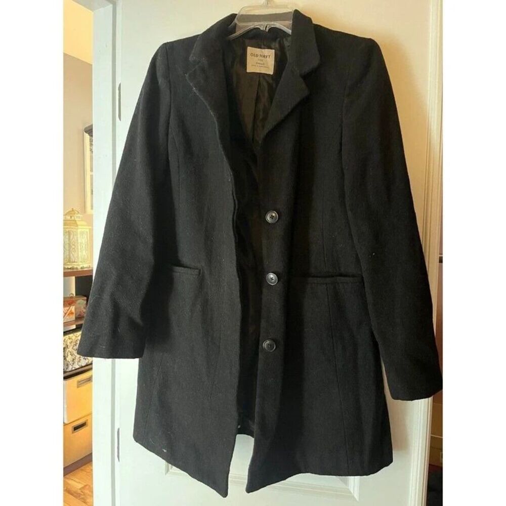 Old Navy Black Peacoat Size Small EUC